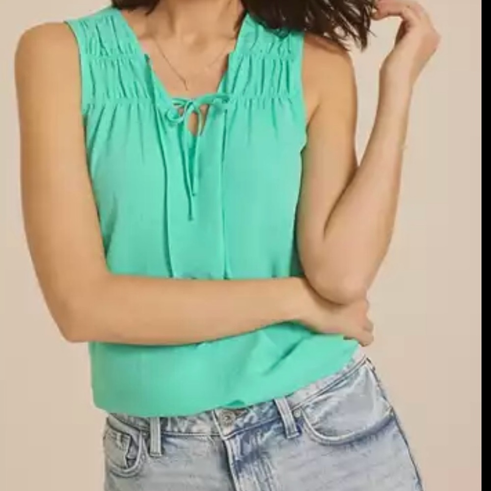 Maurices Aqua Sleeveless Blouse